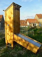 sechoir solaire couloir chauffe thermometre