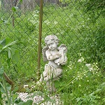 statue d'ange dans mon jardin