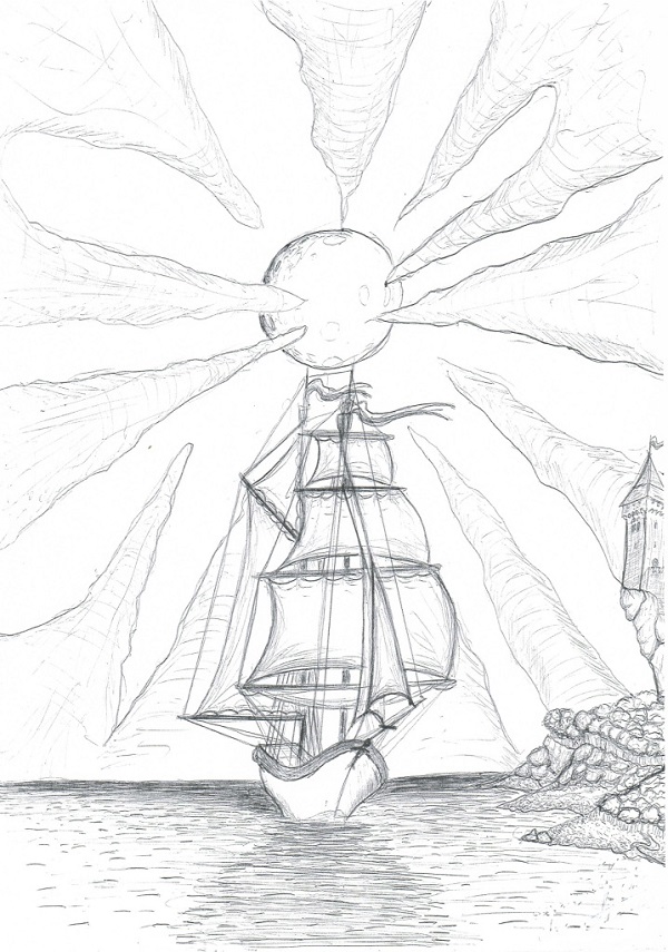 dessin bateau à voiles